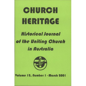 Church Heritage, Vol.12 No.1