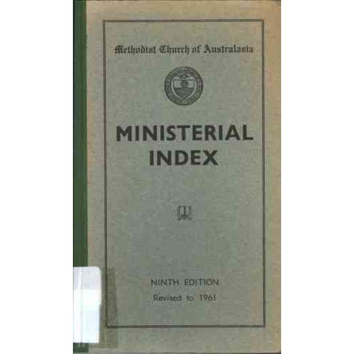 Methodist Ministerial Index for Australasia