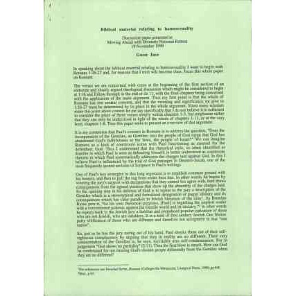 Biblical Material relating to Homosexuality / Gwen Ince.