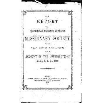 Australasian Wesleyan Methodist Missionary Society - 12th Annual Meeting