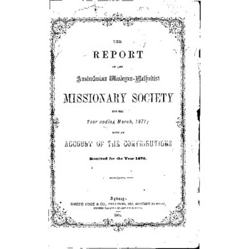Australasian Wesleyan Methodist Missionary Society - 16th Annual Meeting
