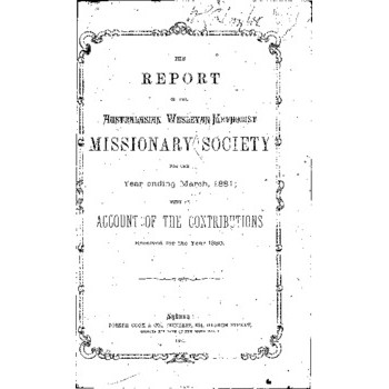 Australasian Wesleyan Methodist Missionary Society - 25th Annual Meeting