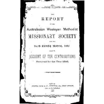 Australasian Wesleyan Methodist Missionary Society - 31st Annual Meeting