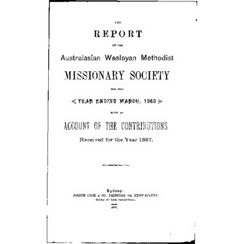 Australasian Wesleyan Methodist Missionary Society - 32nd Annual Meeting