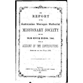 Australasian Wesleyan Methodist Missionary Society - 33rd Annual Meeting