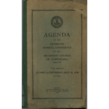 Methodist Church of Australasia - Fifteenth General Conference - Agenda
