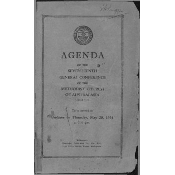 Methodist Church of Australasia - Seventeenth General Conference - Agenda
