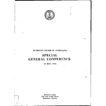 Methodist Church of Australasia - Special General Conference - Agenda