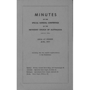 Methodist Church of Australasia. General Conference. Minutes