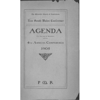 Methodist Church of Australasia. New South Wales Conference. Agenda