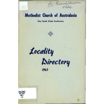Methodist Church of Australasia New South Wales Conference - Locality Directory