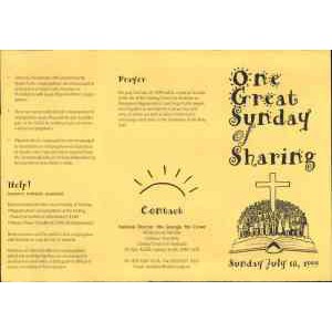 One Great Sunday of Sharing, Sunday July 18, 1999